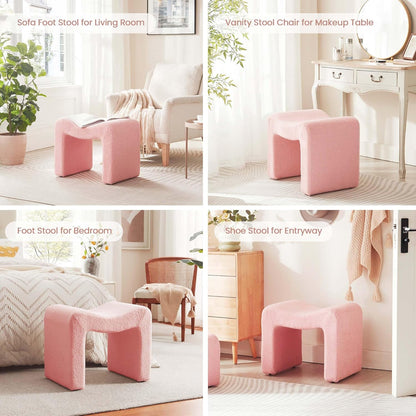 Vanity Stool Foot Rest Small Footstool Ottoman Chair Seating Backless