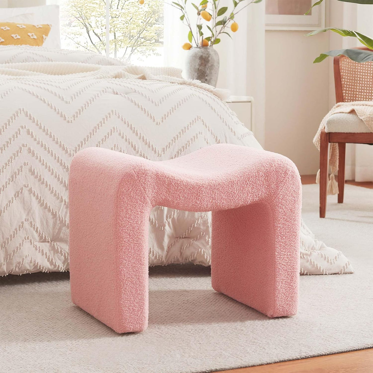 Vanity Stool Foot Rest Small Footstool Ottoman Chair Seating Backless