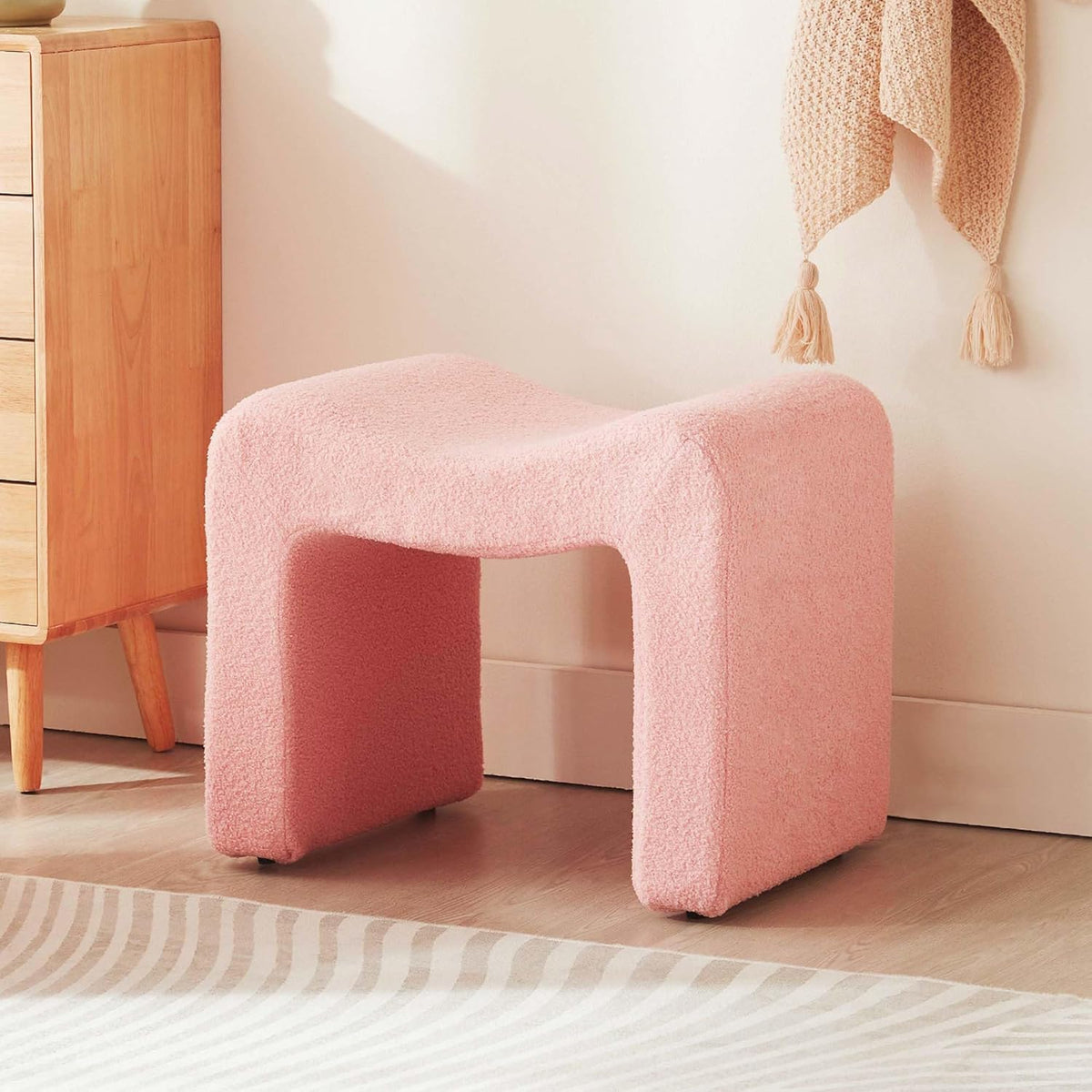 Vanity Stool Foot Rest Small Footstool Ottoman Chair Seating Backless