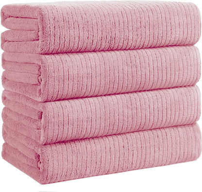 4 Pack Bath Towels Set 35 x 70in Extra Large, Ultra Soft Microfiber