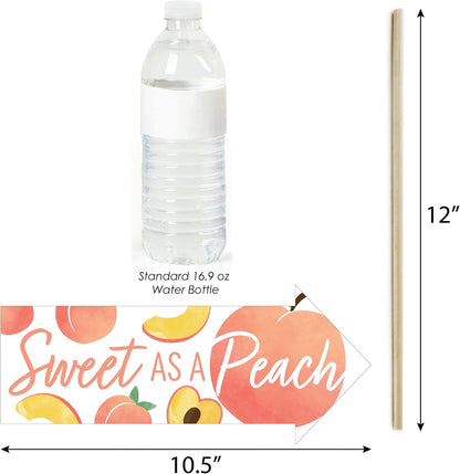 Funny Sweet as a Peach Photo Booth Prop Kit, DIY Setup - 10pc