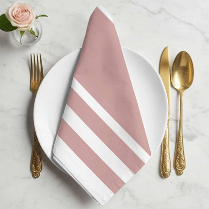Cloth Napkins 20 x 20 Inch Geometric Pattern Soft Absorbent Dinner Napkins Pink Stripe Washable Reusable Kitchen Napkin Sets for Parties Wedding Restaurant Hotel