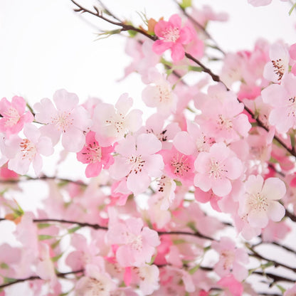 INXUGAO Artificial Cherry Blossom Branches Decor 12 PCS Fake Flowers Indoor