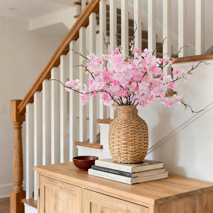 INXUGAO Artificial Cherry Blossom Branches Decor 12 PCS Fake Flowers Indoor