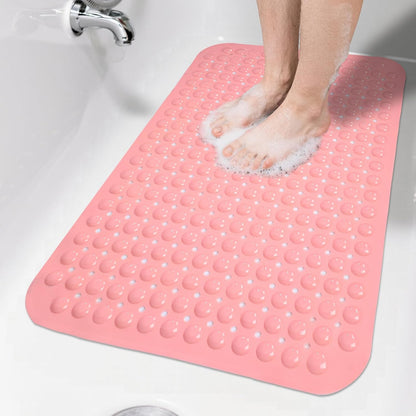 Non Slip Bathtub Mat Bath Shower Mat Pink 17"x30" Standard Size