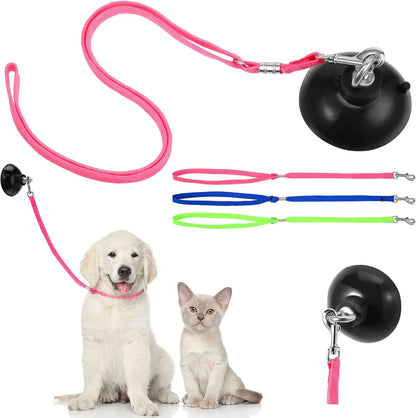 4 Pcs Dog Bathing Tether Grooming Leash,Blue Pink Bright Green