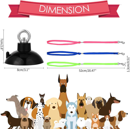 4 Pcs Dog Bathing Tether Grooming Leash,Blue Pink Bright Green