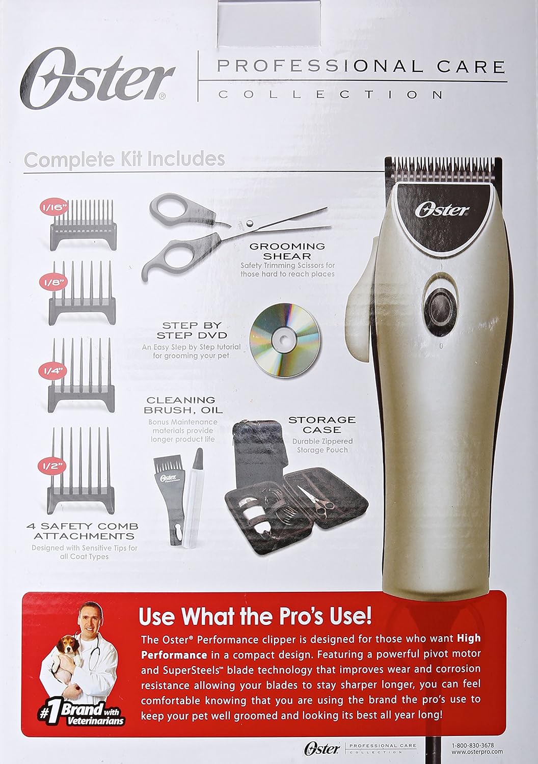 Oster Performance Pet Clipper Kit for In-Home Grooming (078033-000-000)