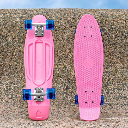 VICI 27 Inch Cruiser Skateboards - Vibrant Pink & Blue Penny Board | Strong & Lightweight Penny Skateboard | Perfect for Kids/Teens/Adults | Helmet Option