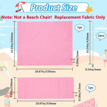 21x8-16 Inch Director Chair Canvas Replacement Seat Back Cloth Covers Pearl Pink Directors Chairs Cloth Kit with Wood Stick for Home Indoor Outdoor Patio Garden