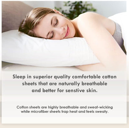 100% Cotton Standard Size Envelope Pillowcases 400 TC Light Pink