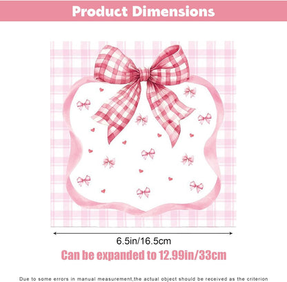 Bow Napkins, 20 Pack Pink Bow Napkins, Pink Napkin for Party, Paper Napkin