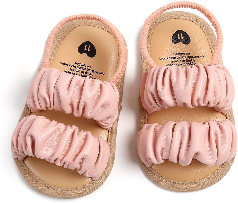 Infant Baby Boys Girls Summer Sandals Party Wedding Dress Flats Shoes Newborn Crib Shoes First Walkers Prewalkers 0-18 Months