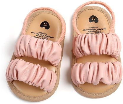 Infant Baby Boys Girls Summer Sandals Party Wedding Dress Flats Shoes Newborn Crib Shoes First Walkers Prewalkers 0-18 Months