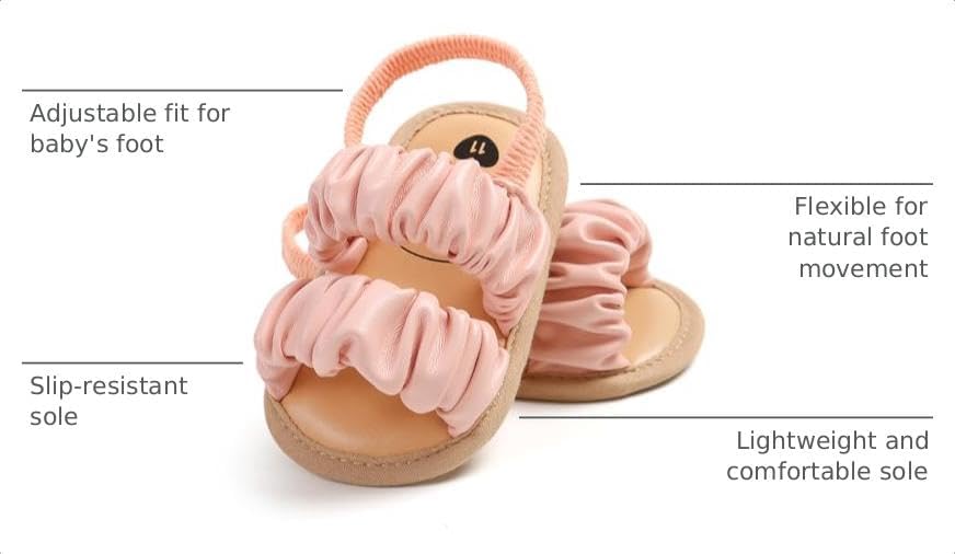 Infant Baby Boys Girls Summer Sandals Party Wedding Dress Flats Shoes Newborn Crib Shoes First Walkers Prewalkers 0-18 Months