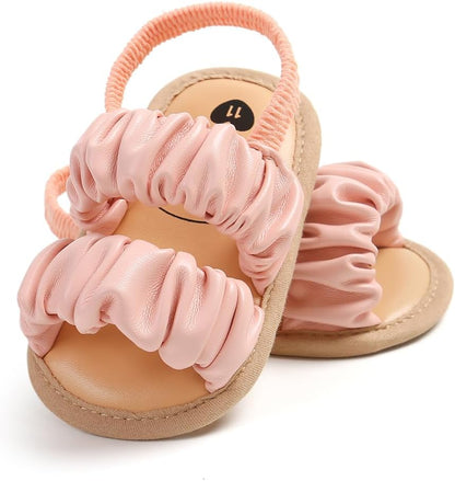 Infant Baby Boys Girls Summer Sandals Party Wedding Dress Flats Shoes Newborn Crib Shoes First Walkers Prewalkers 0-18 Months