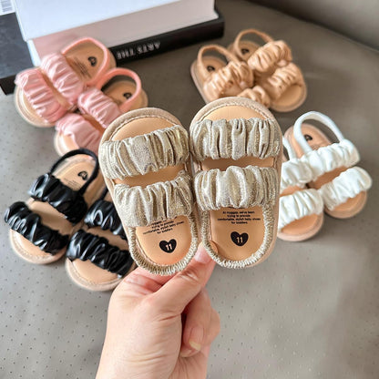 Infant Baby Boys Girls Summer Sandals Party Wedding Dress Flats Shoes Newborn Crib Shoes First Walkers Prewalkers 0-18 Months