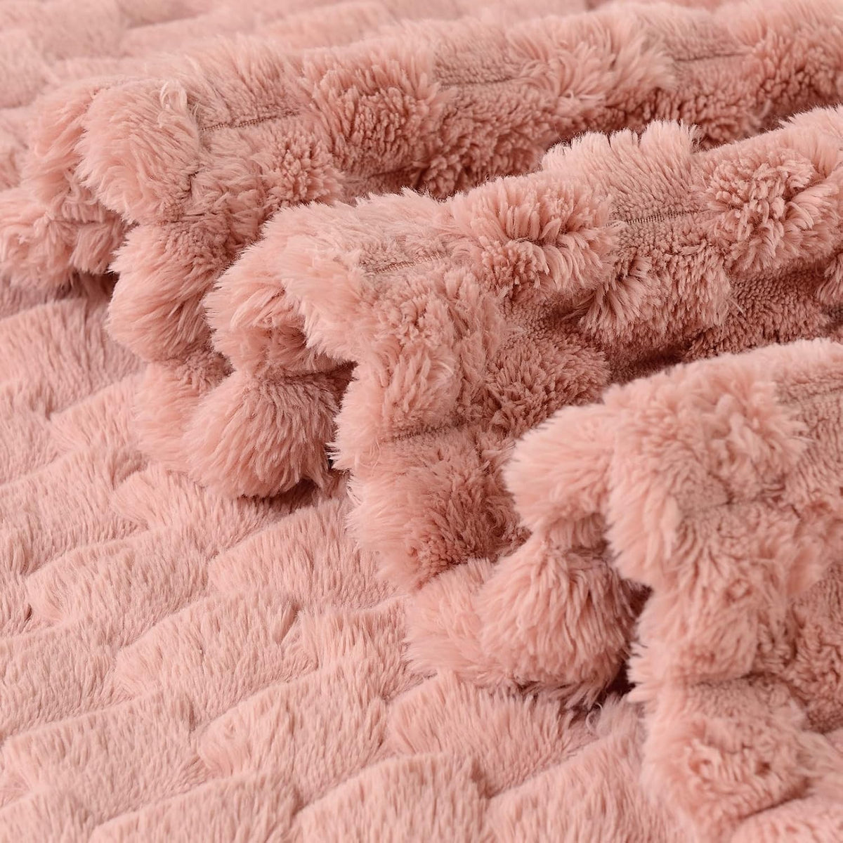 Fleece Throw Blanket for Couch 300GMS Super Soft Plush Fuzzy Blankets and Throws for Sofa Bed Office, 40x50 Inches, Pink