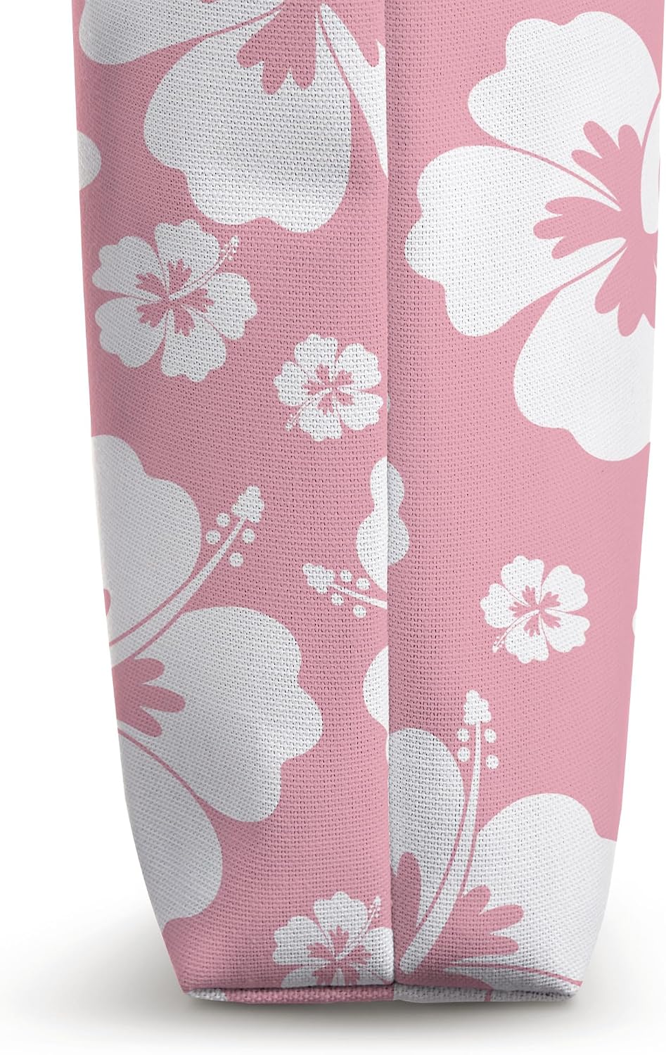 Pastel Peach Pink Hawaiian Tropical Hibiscus Tote Bag