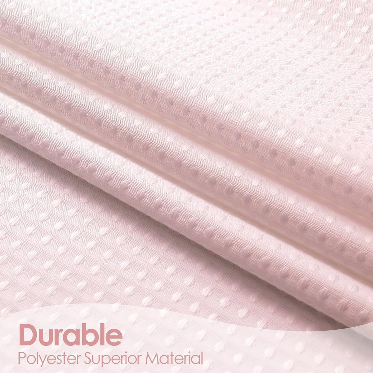 Pink Ombre Luxury Weighted Textured Fabric Shower Curtain Hotel,72x84