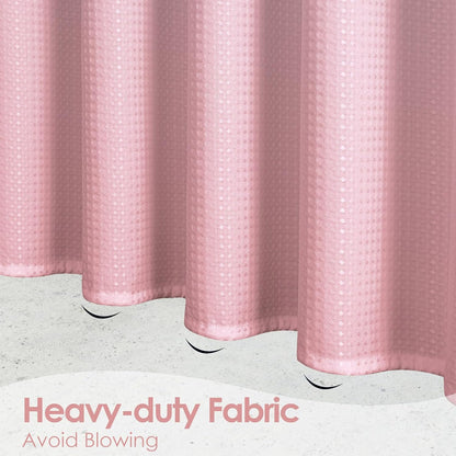 Pink Ombre Luxury Weighted Textured Fabric Shower Curtain Hotel,72x84