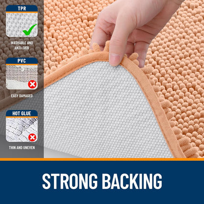 Bathroom Rugs 30x20, Extra Soft Absorbent Chenille Bath Rugs