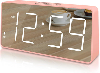 Digital Alarm Clock for Bedroom Bedside, Large Display 5 Dimmers