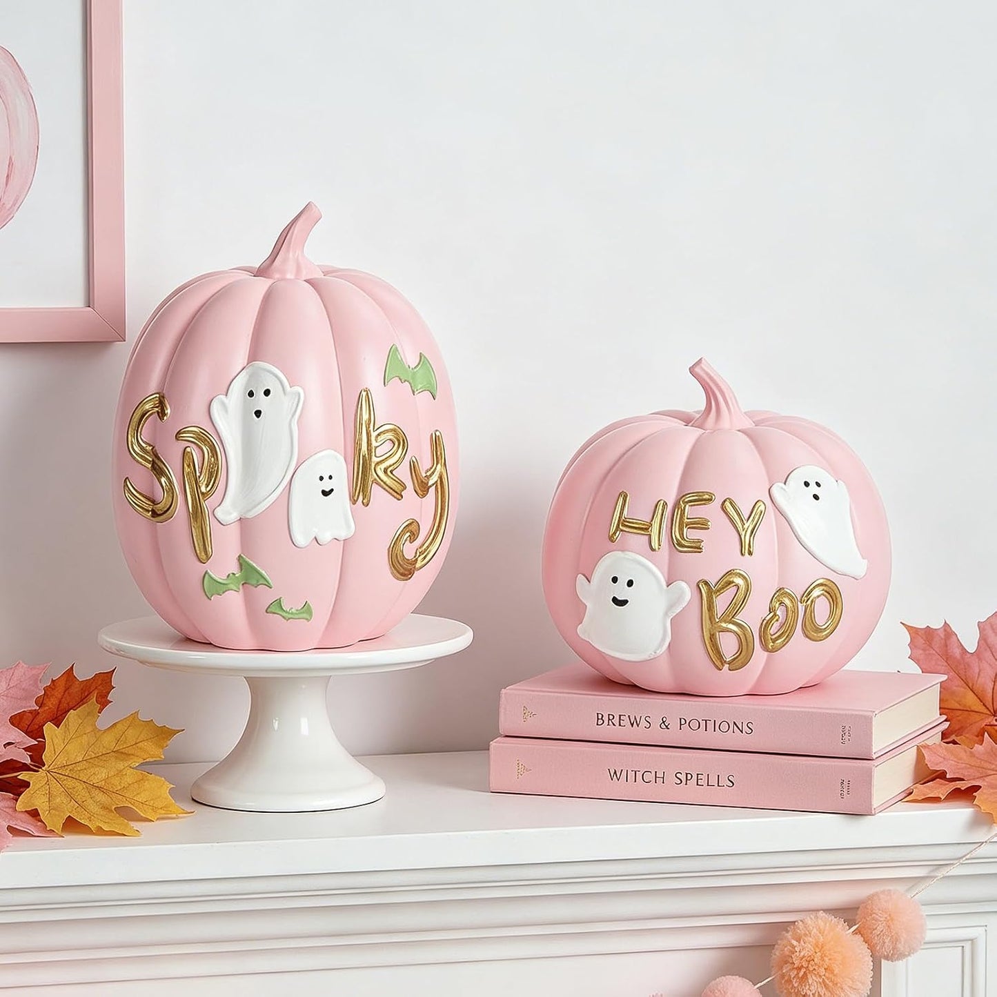 Fall Pumpkin Decorations Halloween Ghost Decor for Home Table
