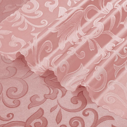 Horbaunal 4 Pack Damask Cloth Napkins 17 x 17 Inch, Jacquard Table Cloth Napkins Set of 4 Square Satin Napkins Fabric Dinner Napkins for Wedding Party Banquet, Rose Gold
