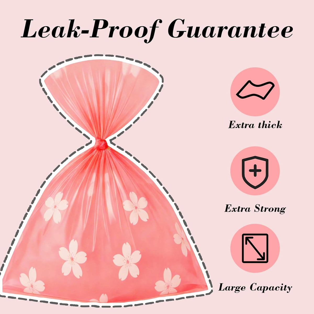 Cherry Blossom Scented Dog Poop Bags - 8 Rolls 120 counts