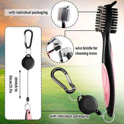 Woman Golf Accessories Kit, Checked, Pink