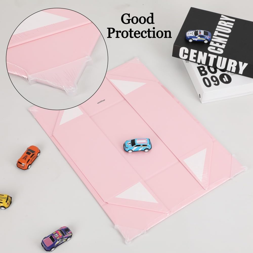 Large Pink Gift Box with Ribbon 1 Pack 13X11X5.3 Inch Large Gift Box with Lid Magnetic Closure Rectangle Collapsible Luxury Wrap Box for Wedding Gifts Crinkle Cut Paper Shred with Card