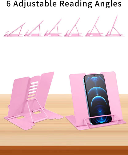 MSDADA Small Desk Book Stand Metal Reading Rest Book Holder