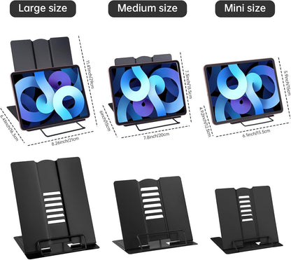 MSDADA Small Desk Book Stand Metal Reading Rest Book Holder