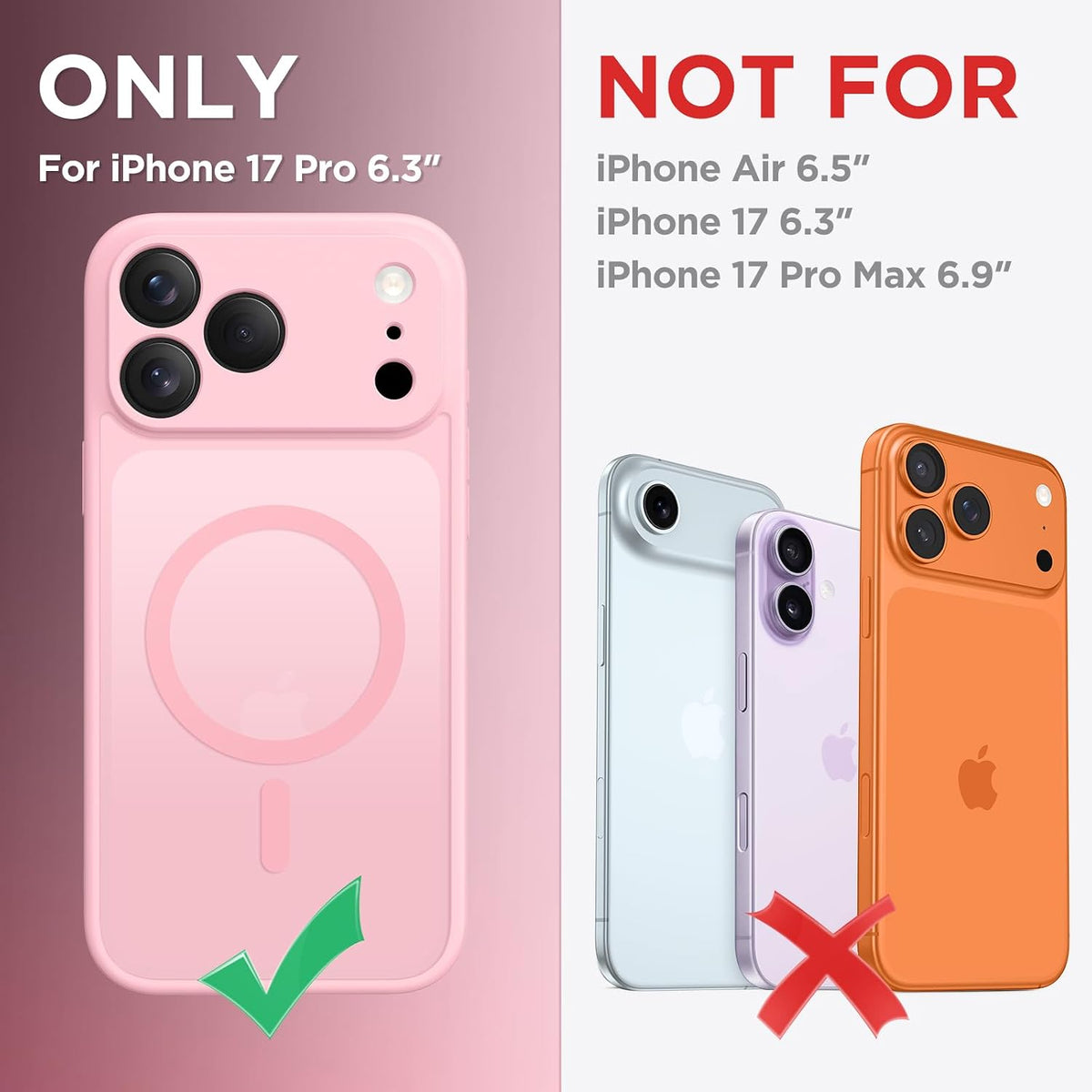 for iPhone 17 Pro Case, Compatible with MagSafe