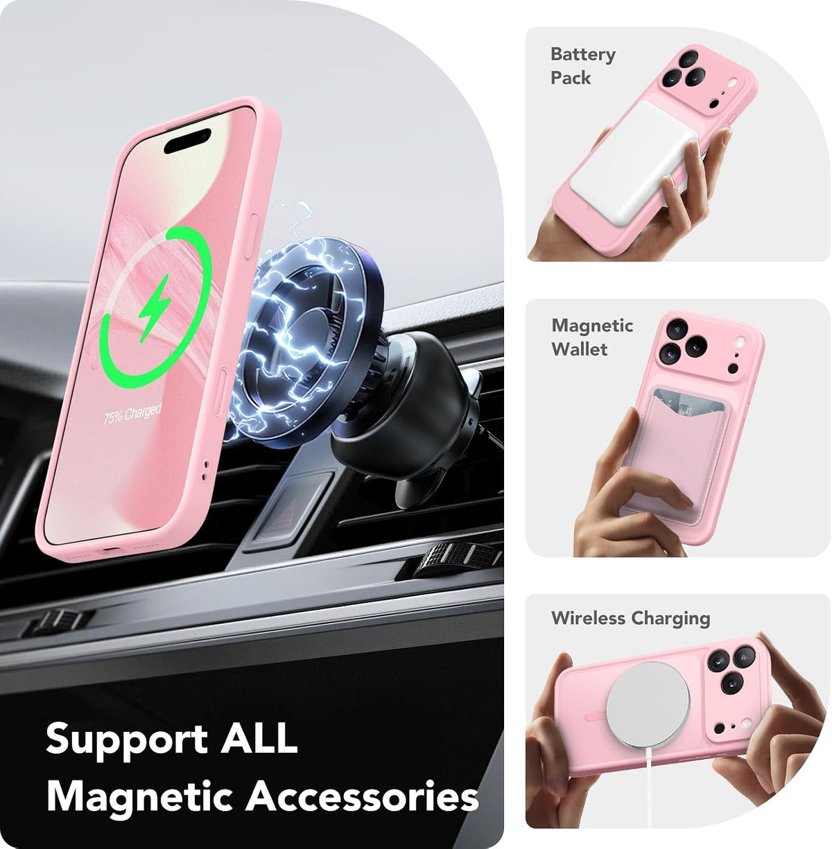 for iPhone 17 Pro Case, Compatible with MagSafe