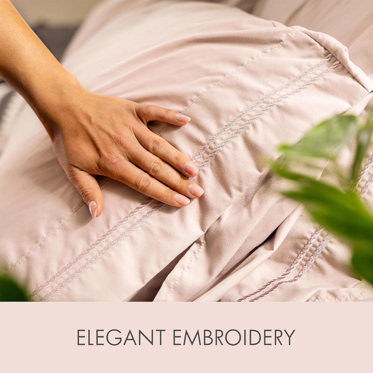 Full Sheets Set - 6 Piece Fitted Bed Sheet Set, Barely Pink