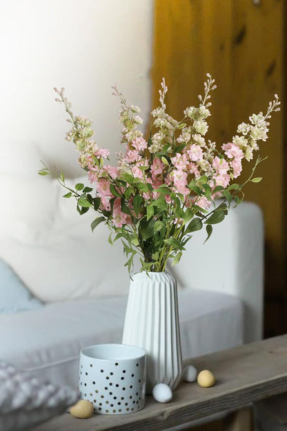 Artificial Delphinium Pink Flowers Combo Clematis Greenery 9 Pcs