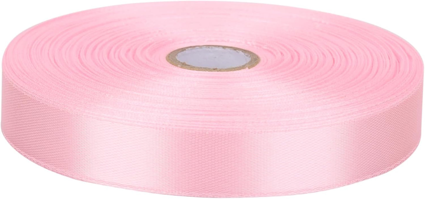 5/8 inches 50 Yard Light Pink Satin Ribbon for Gift Wrapping, Wedding, Crafts, Christmas,Easter, Floral, Hair, Invitation Decorations and More
