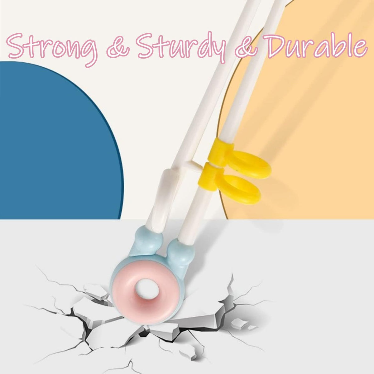 Training Chopsticks Toddler Chopsticks, Cute Animal Shape Easy to Use Learning Reusable Chopsticks Helper With attachable Trainer for Kids Child Baby Adults Beginners, Pink Cat, Dishwasher Safe