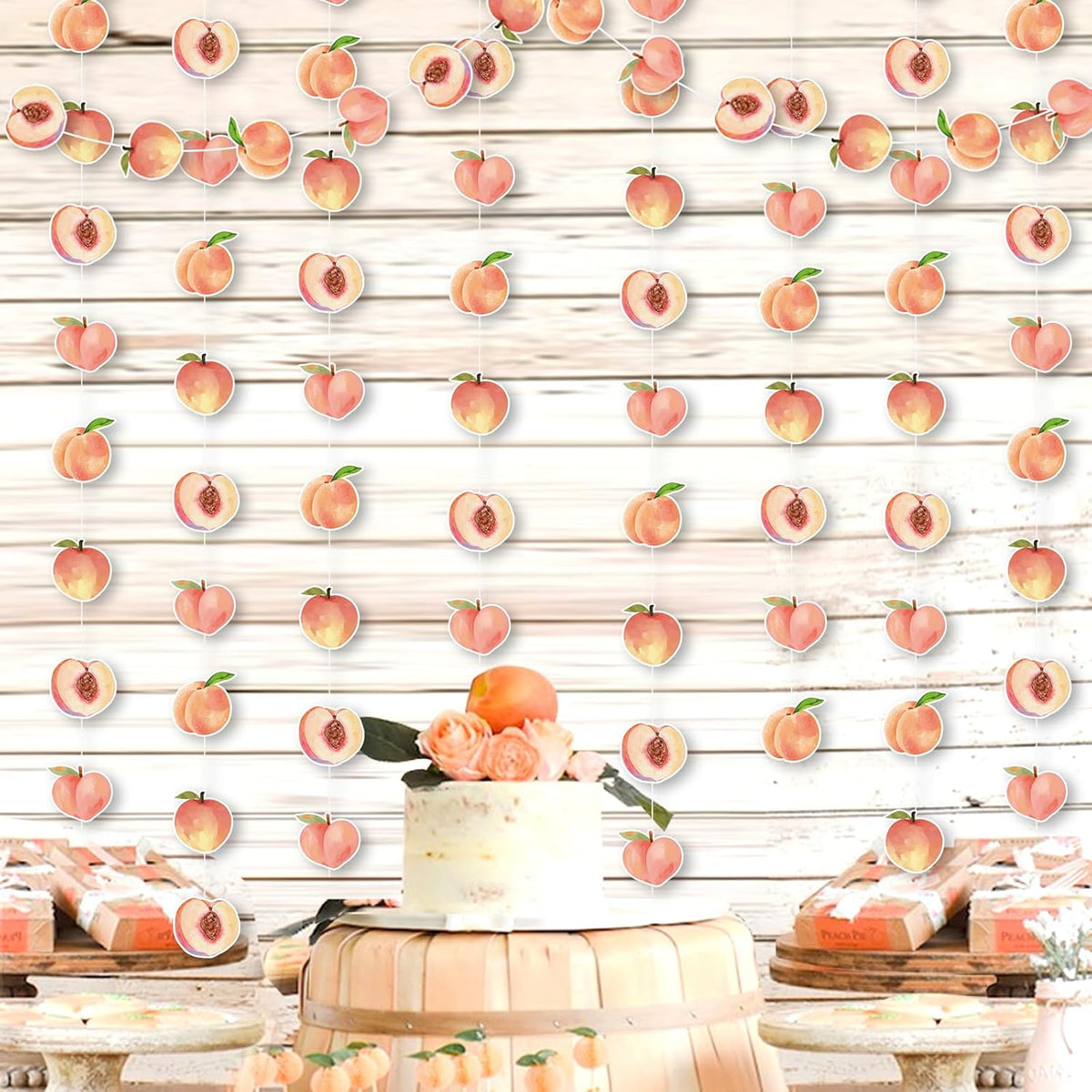 Peach Party Banner One Sweet Peach Birthday Decorations Streamers Hanging Decor 8Pcs Sweet As Peaches Party Decorations Peaches Birthday Wedding Fruit First Bday Baby Shower Decoration Girls