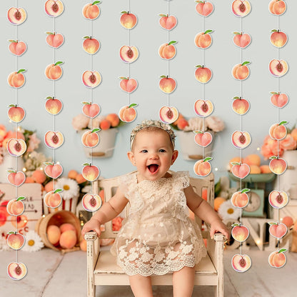 Peach Party Banner One Sweet Peach Birthday Decorations Streamers Hanging Decor 8Pcs Sweet As Peaches Party Decorations Peaches Birthday Wedding Fruit First Bday Baby Shower Decoration Girls