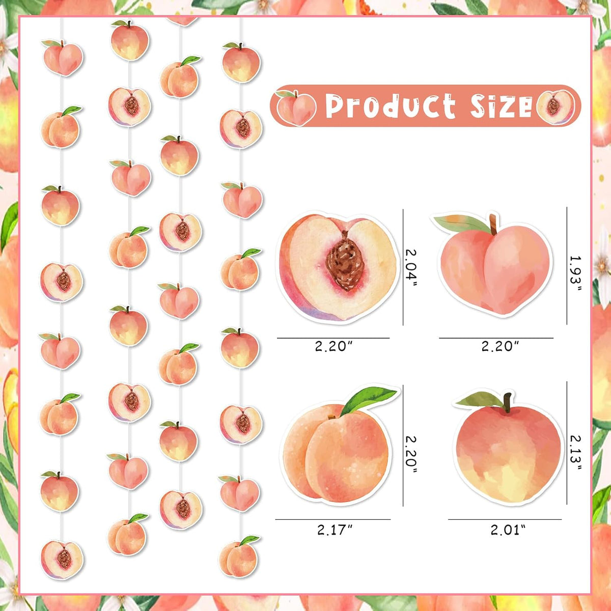 Peach Party Banner One Sweet Peach Birthday Decorations Streamers Hanging Decor 8Pcs Sweet As Peaches Party Decorations Peaches Birthday Wedding Fruit First Bday Baby Shower Decoration Girls
