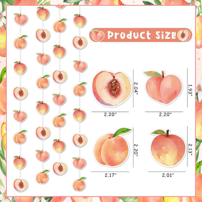 Peach Party Banner One Sweet Peach Birthday Decorations Streamers Hanging Decor 8Pcs Sweet As Peaches Party Decorations Peaches Birthday Wedding Fruit First Bday Baby Shower Decoration Girls