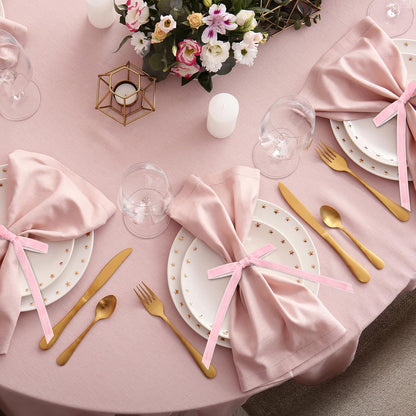 Riceshoot 6 Pcs Velvet Bow Napkin Rings, Christmas Napkin Rings,Pink