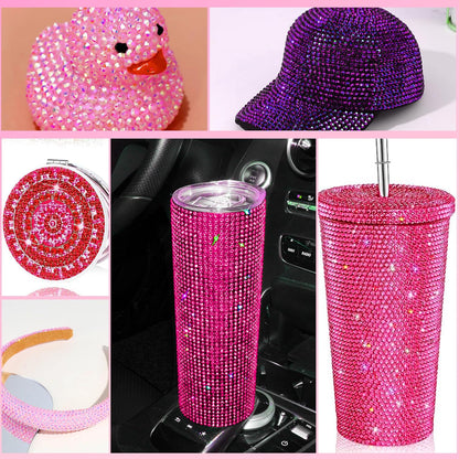 22000 Pcs Pink Flatback Pearls and Rhinestones Bedazzling Kit for Crafts