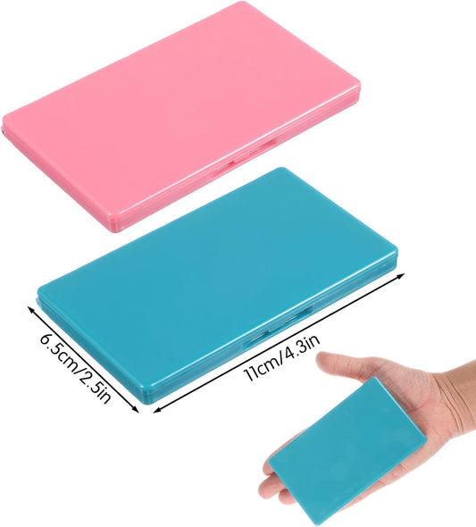 2 Pcs Magnetic Needle Case, Sewing Needle Holder Rectangle Magnetic Needles Holder Portable Sewing Needles Box Sewings Supplies for Pin Holders Organizer (Green & Pink)