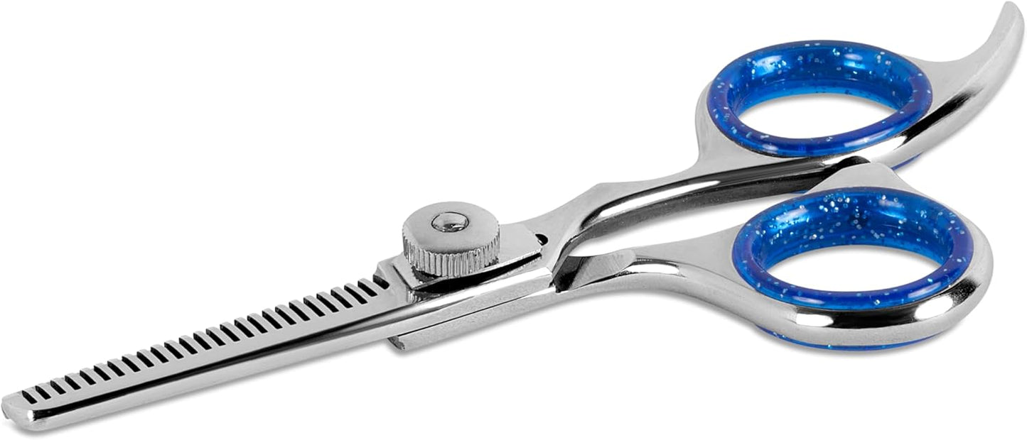 Professional 4.5-Inch Thinning Shears - Small Dog Grooming Scissors for Dogs' Faces and Eyes - Sharp & Durable - Ideal for Tight Spaces and Detailed Grooming - Pet and Cat Grooming Supplies