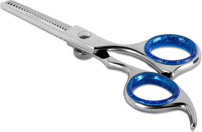 Professional 4.5-Inch Thinning Shears - Small Dog Grooming Scissors for Dogs' Faces and Eyes - Sharp & Durable - Ideal for Tight Spaces and Detailed Grooming - Pet and Cat Grooming Supplies