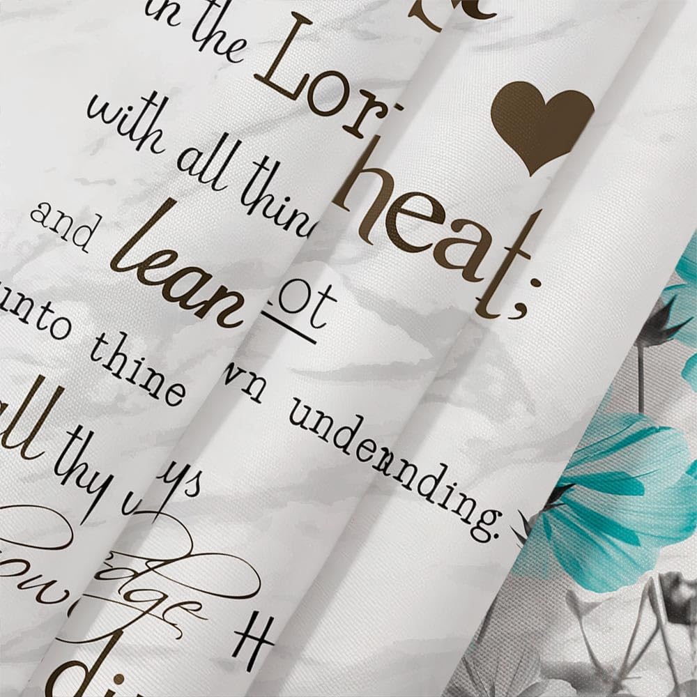 Inspirational Quote Shower Curtain, Bible Verse Inspirational Motivational Shower Curtain, Abstract Ink Paint Pink Teal Marble Shower Curtain Abstract Bath Curtain with Hooks 72X72Inch
